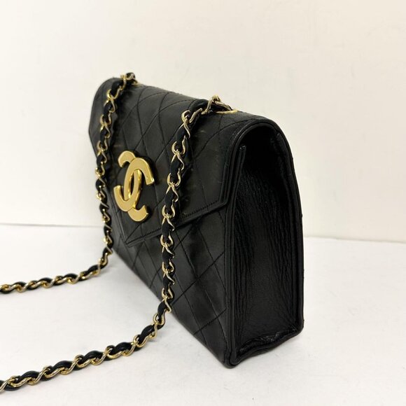 CHANEL Vintage Flap Bag Matelasse Quilted Lambskin Shoulder Chain Tote - Picture 5 of 15